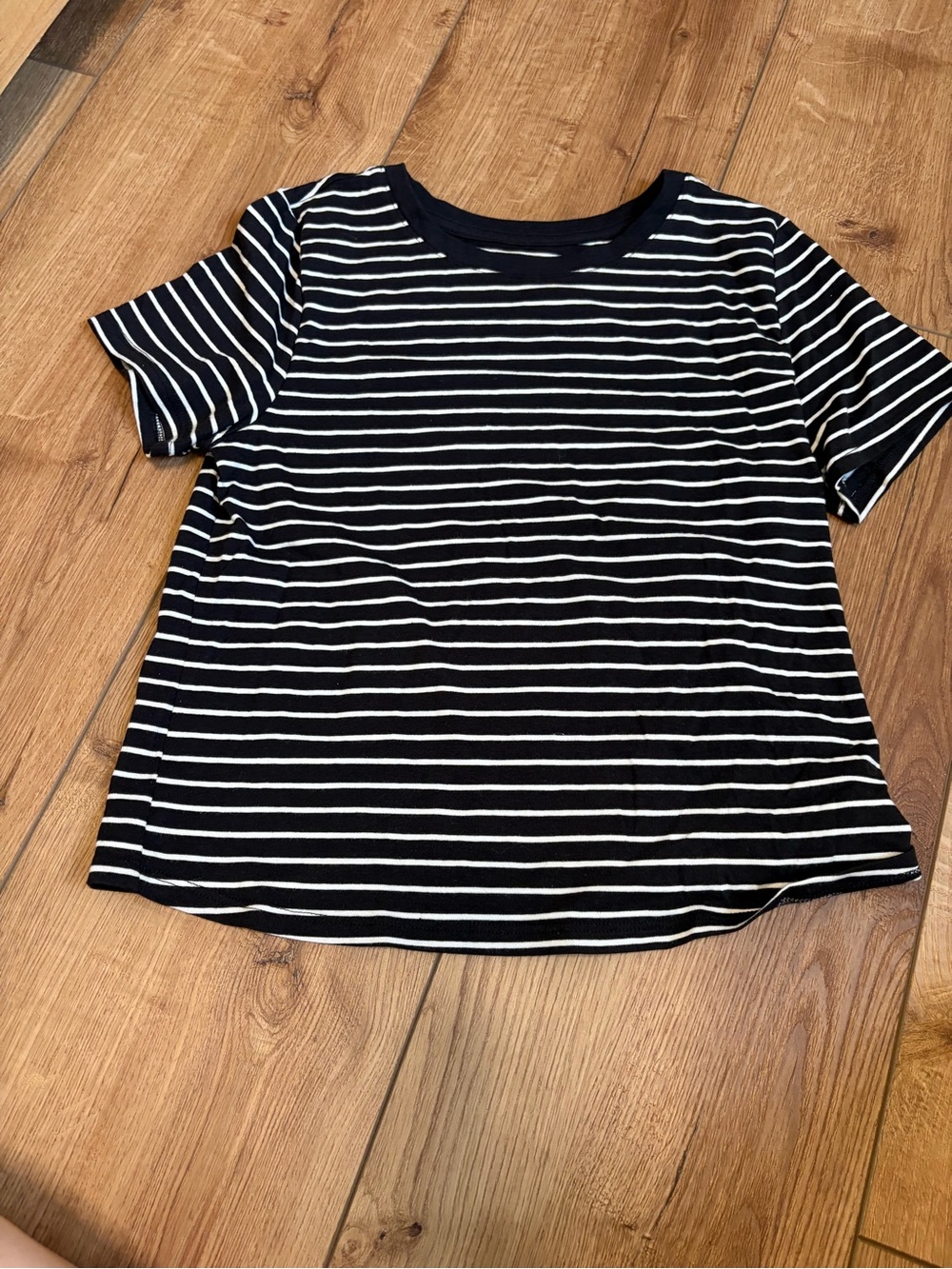 Old Navy Navy and White Striped Tee